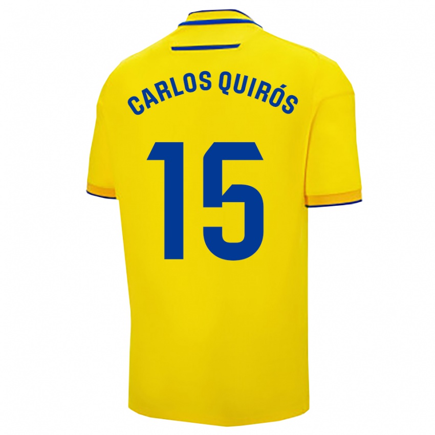 נשים Juan Carlos Quirós #15 צהוב נייבי ג'רזי ביתית 2025/26 חולצה קצרה
