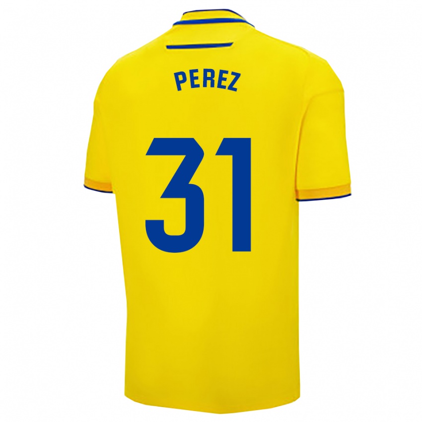 נשים אנחל פרז #31 צהוב נייבי ג'רזי ביתית 2025/26 חולצה קצרה