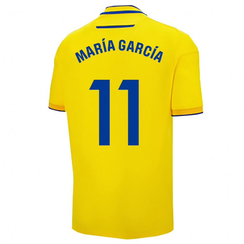 נשים María García Villega #11 צהוב נייבי ג'רזי ביתית 2025/26 חולצה קצרה