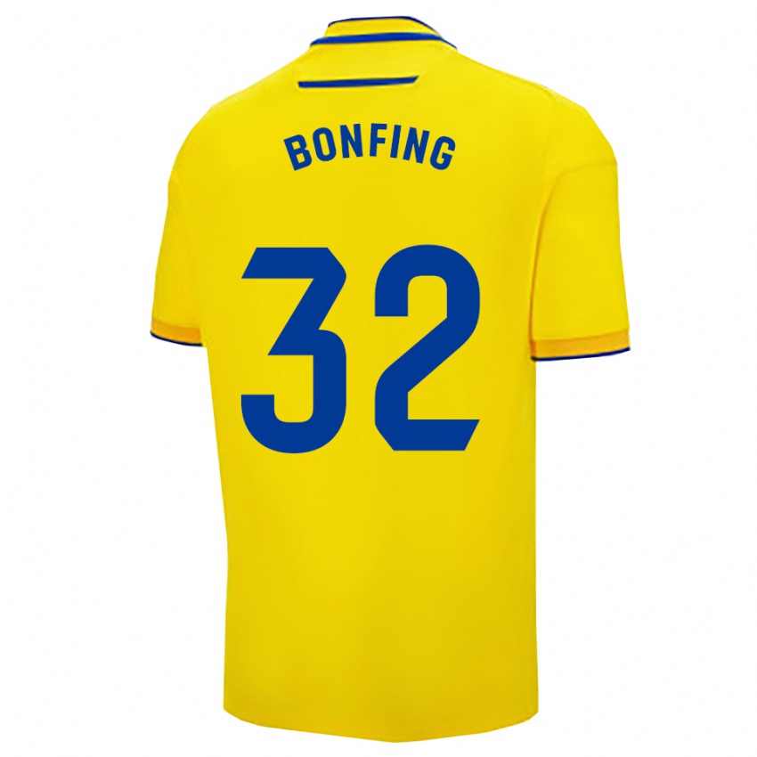נשים Boubacar Bonfing #32 צהוב נייבי ג'רזי ביתית 2025/26 חולצה קצרה
