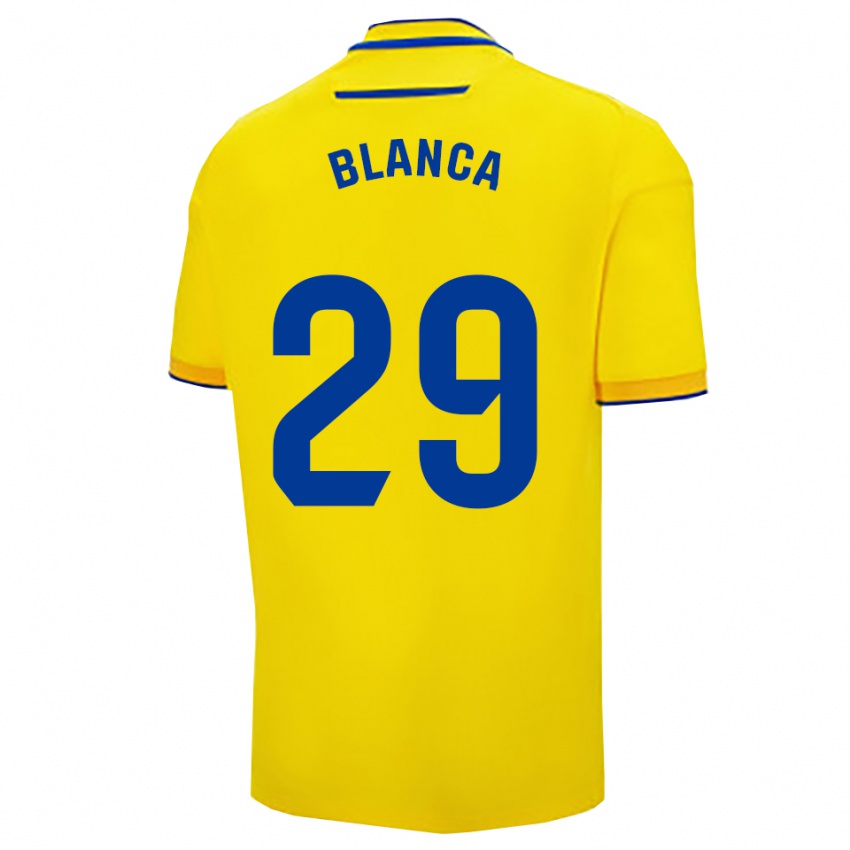 נשים Blanca Gómez Fernández #29 צהוב נייבי ג'רזי ביתית 2025/26 חולצה קצרה
