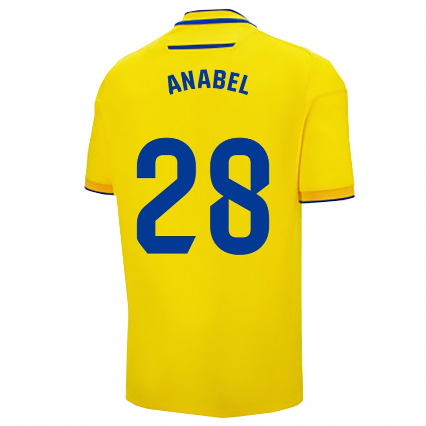 נשים Anabel Roman García #28 צהוב נייבי ג'רזי ביתית 2025/26 חולצה קצרה