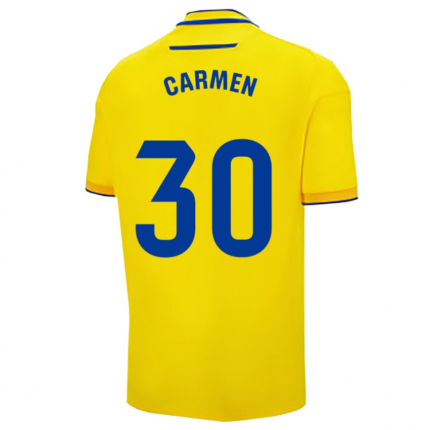 נשים Carmen Villalustre Serrano #30 צהוב נייבי ג'רזי ביתית 2025/26 חולצה קצרה