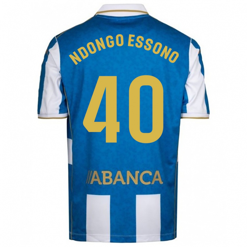 נשים Rodrigue Essono #40 לבן כחול ג'רזי ביתית 2025/26 חולצה קצרה