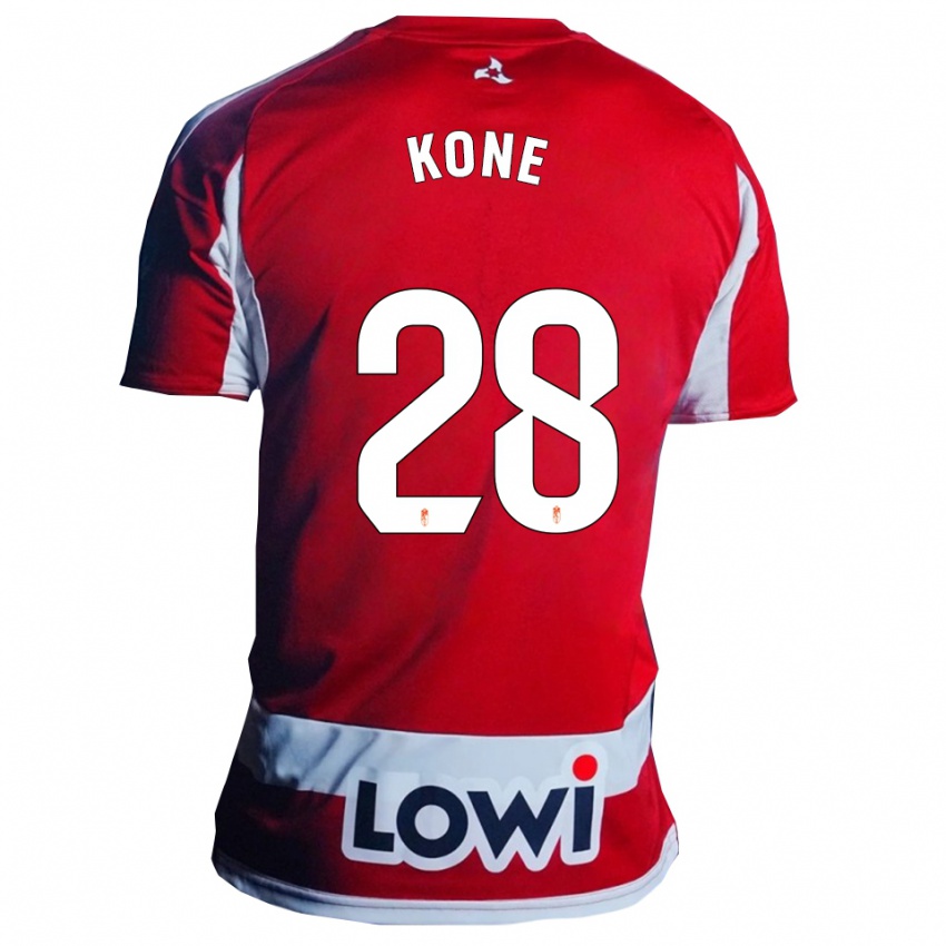 נשים Abdoulaye Kone #28 אדום לבן ג'רזי ביתית 2025/26 חולצה קצרה