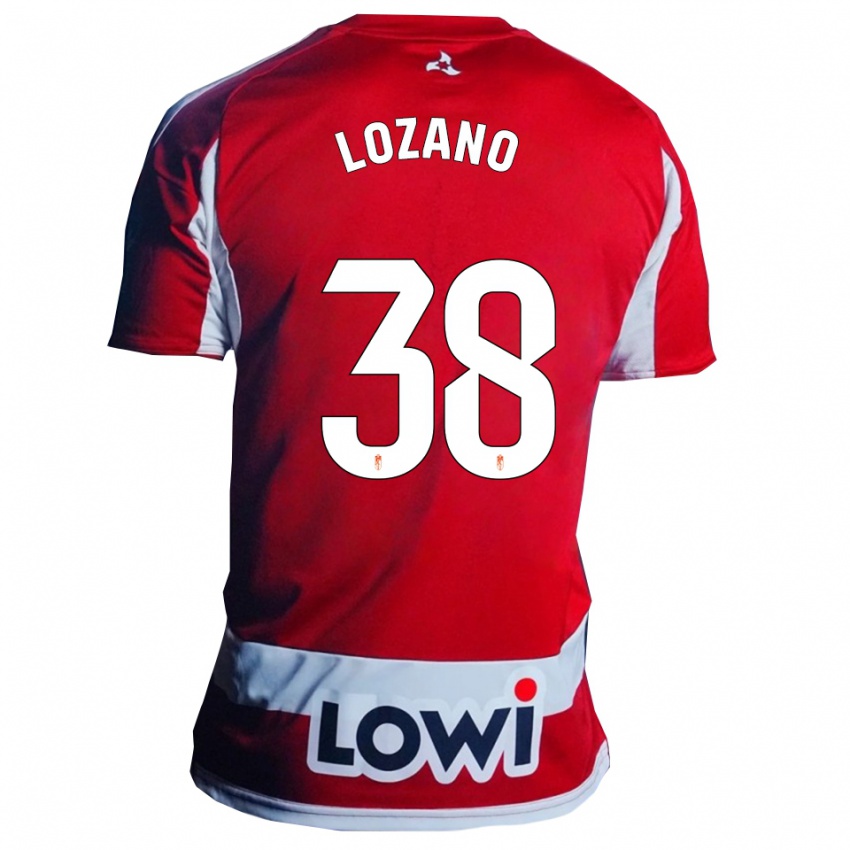 נשים Mario Lozano #38 אדום לבן ג'רזי ביתית 2025/26 חולצה קצרה