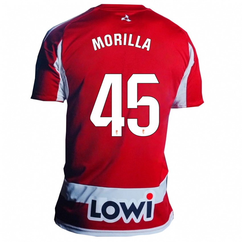 נשים David Morilla #45 אדום לבן ג'רזי ביתית 2025/26 חולצה קצרה