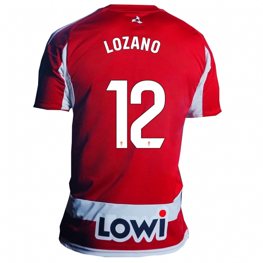 נשים Hugo Lozano #12 אדום לבן ג'רזי ביתית 2025/26 חולצה קצרה