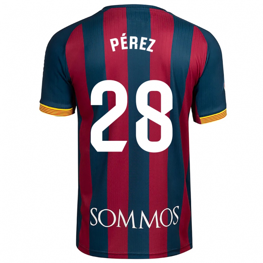 נשים הוגו פרס #28 כחול נייבי אדום ג'רזי ביתית 2025/26 חולצה קצרה