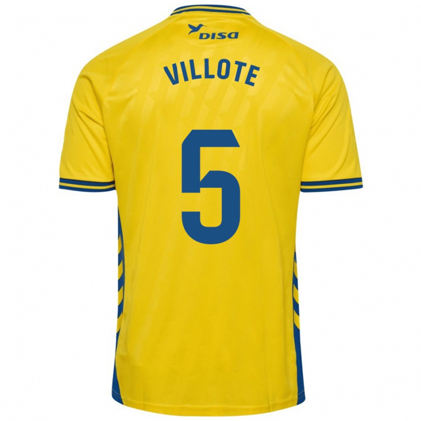 נשים Víctor Villote #5 צהוב כחול ג'רזי ביתית 2025/26 חולצה קצרה