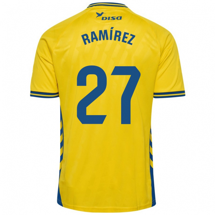נשים Kirian Ramírez #27 צהוב כחול ג'רזי ביתית 2025/26 חולצה קצרה