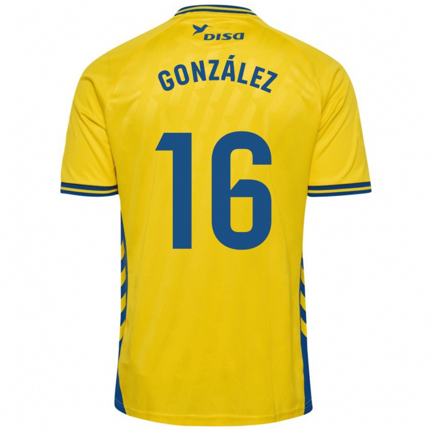 נשים Iñaki González #16 צהוב כחול ג'רזי ביתית 2025/26 חולצה קצרה