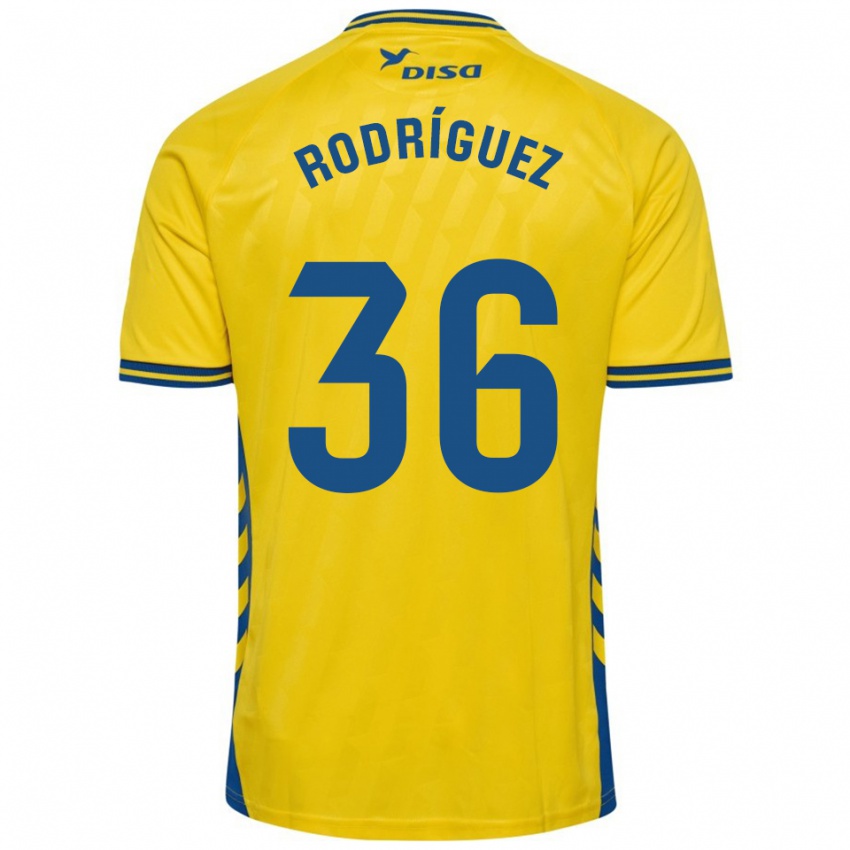 נשים Arturo Rodríguez #36 צהוב כחול ג'רזי ביתית 2025/26 חולצה קצרה