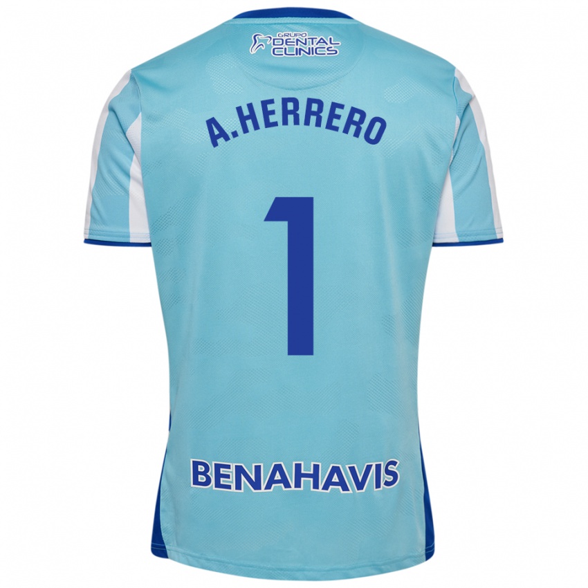 נשים אלפונסו הררו #1 תכלת לבן ג'רזי ביתית 2025/26 חולצה קצרה