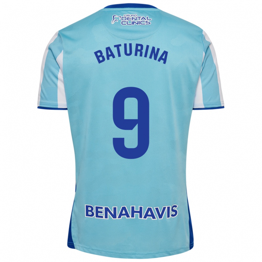 נשים רוקו בטורינה #9 תכלת לבן ג'רזי ביתית 2025/26 חולצה קצרה