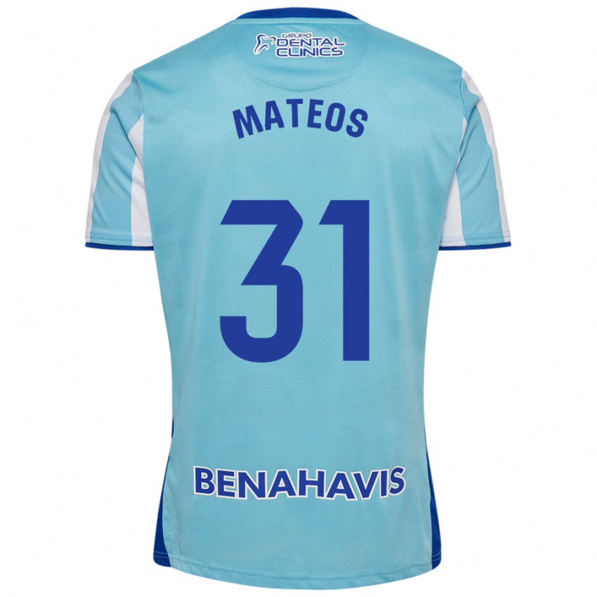 נשים Álex Mateos #31 תכלת לבן ג'רזי ביתית 2025/26 חולצה קצרה
