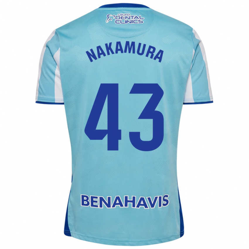 נשים Mare Nakamura #43 תכלת לבן ג'רזי ביתית 2025/26 חולצה קצרה