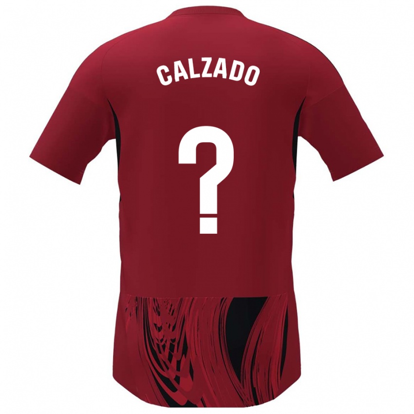 נשים Joaquín Calzado #0 אדום שחור ג'רזי ביתית 2025/26 חולצה קצרה