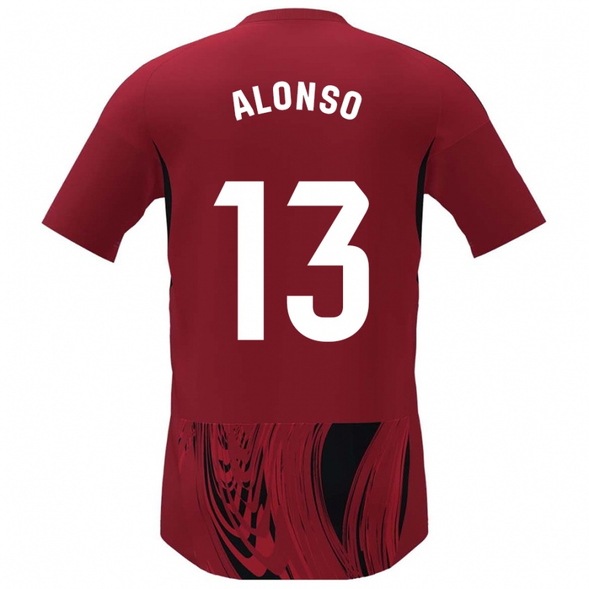 נשים Maikel Alonso #13 אדום שחור ג'רזי ביתית 2025/26 חולצה קצרה