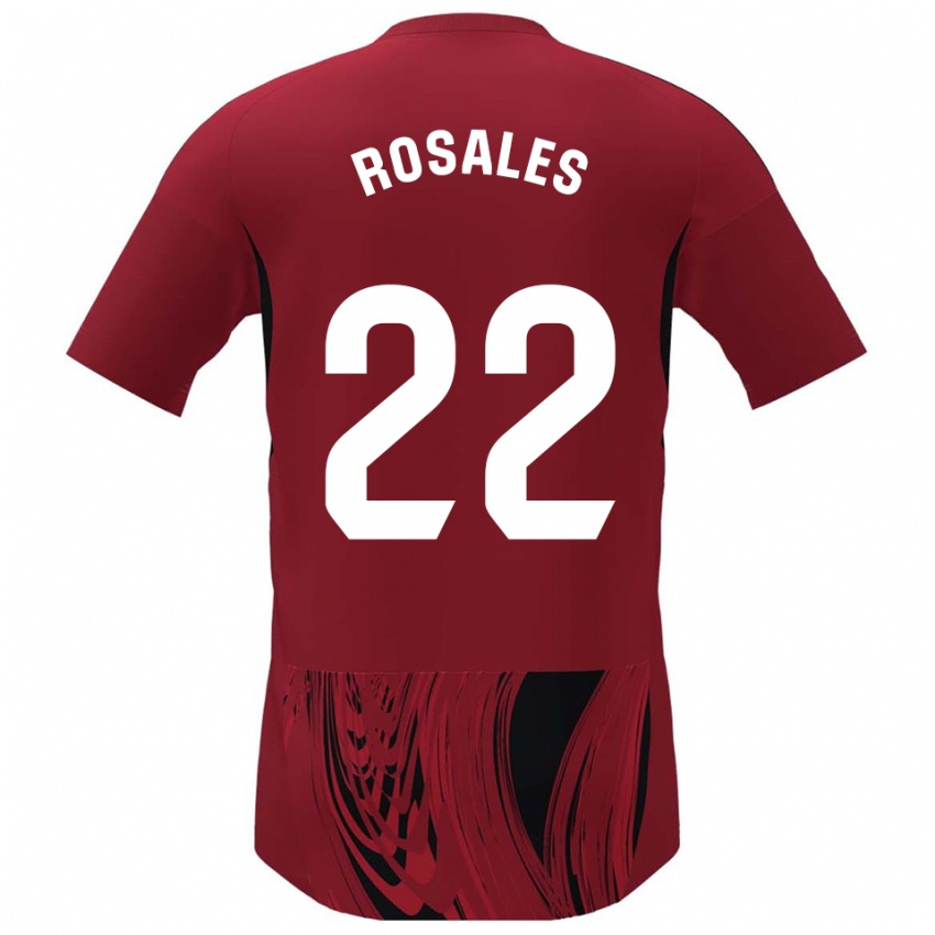 נשים דייגו רוזאלס #22 אדום שחור ג'רזי ביתית 2025/26 חולצה קצרה