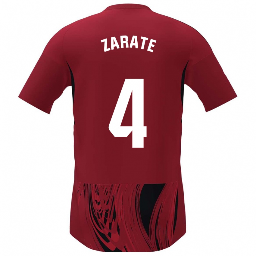 נשים הוגו זארטה #4 אדום שחור ג'רזי ביתית 2025/26 חולצה קצרה