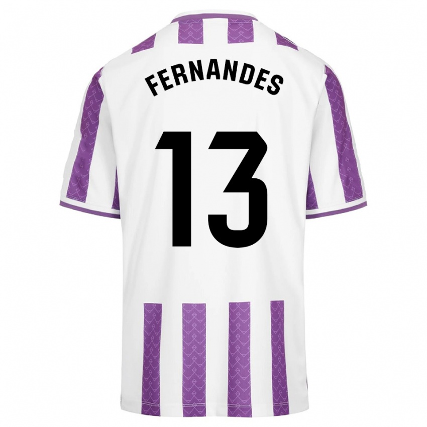 נשים Guilherme Fernandes #13 סגול לבן ג'רזי ביתית 2025/26 חולצה קצרה