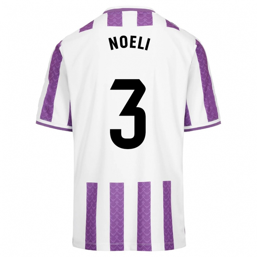נשים Noelia Díez González #3 סגול לבן ג'רזי ביתית 2025/26 חולצה קצרה