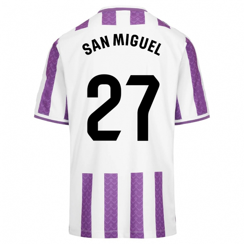 נשים Yago San Miguel #27 סגול לבן ג'רזי ביתית 2025/26 חולצה קצרה