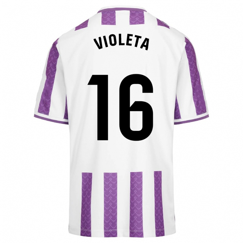 נשים Violeta Antón Guerrero #16 סגול לבן ג'רזי ביתית 2025/26 חולצה קצרה