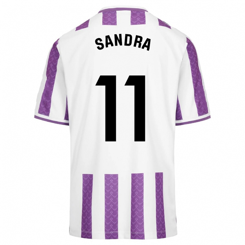 נשים Sandra Luengo González #11 סגול לבן ג'רזי ביתית 2025/26 חולצה קצרה