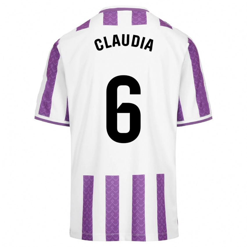 נשים Claudia Gómez Villagrá #6 סגול לבן ג'רזי ביתית 2025/26 חולצה קצרה