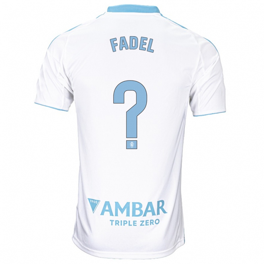 נשים Ismael Fadel #0 לבן תכלת ג'רזי ביתית 2025/26 חולצה קצרה