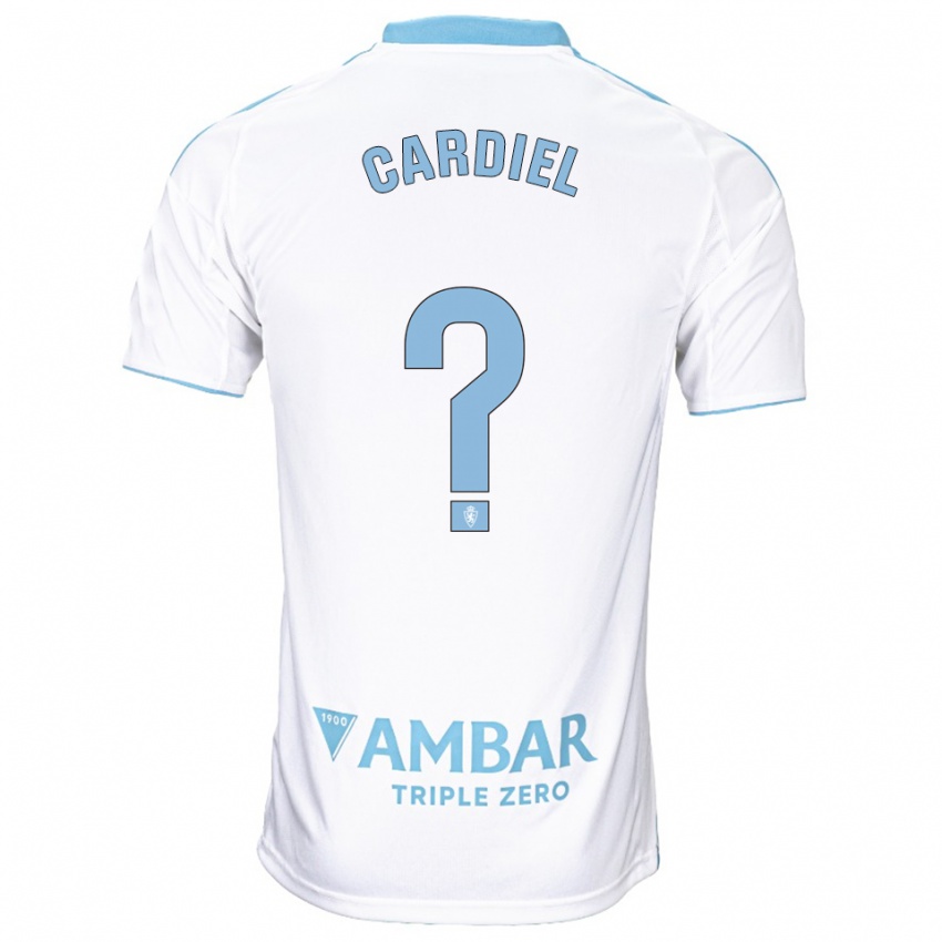 נשים Manu Cardiel #0 לבן תכלת ג'רזי ביתית 2025/26 חולצה קצרה