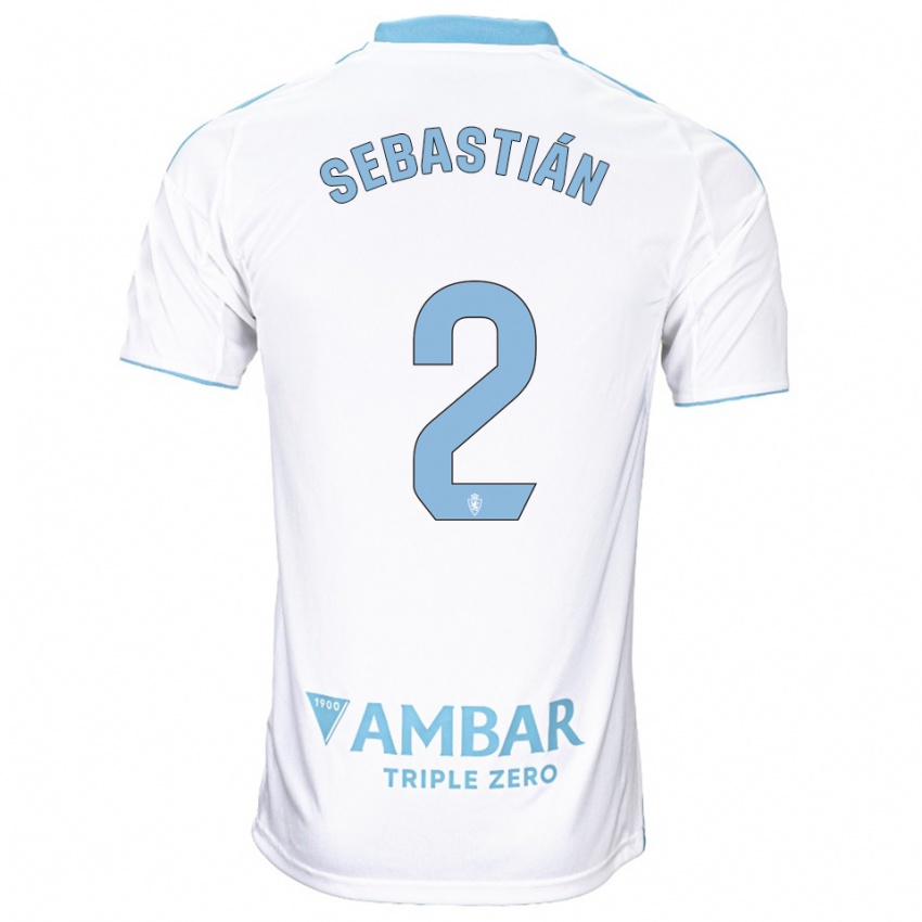 נשים Juan Sebastián #2 לבן תכלת ג'רזי ביתית 2025/26 חולצה קצרה