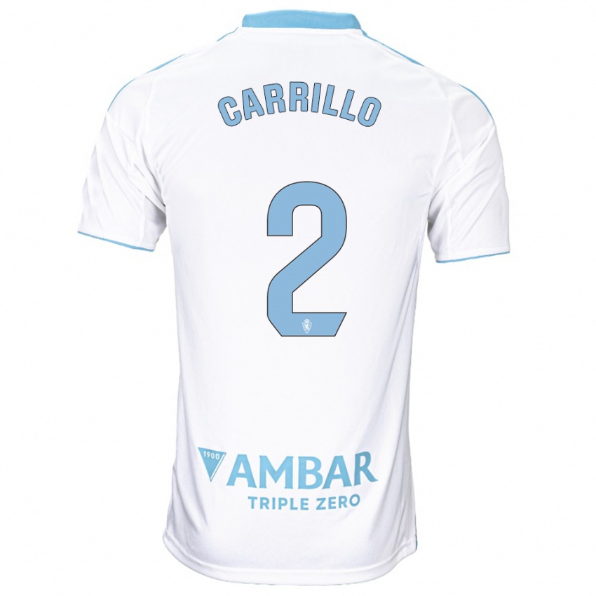 נשים Hugo Carrillo #2 לבן תכלת ג'רזי ביתית 2025/26 חולצה קצרה