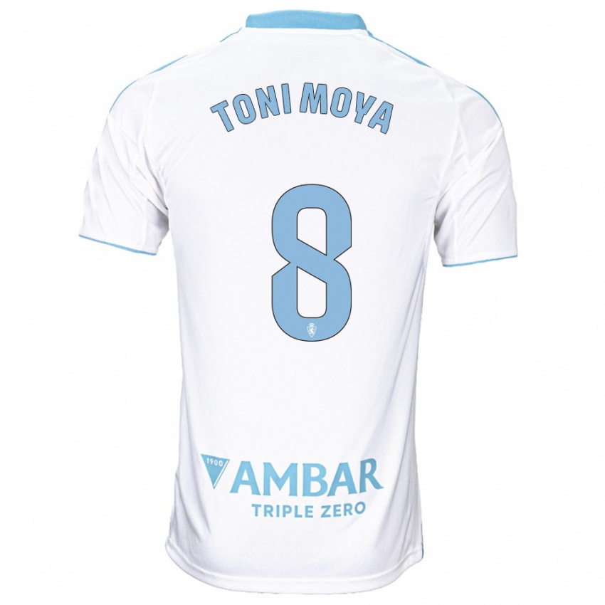 נשים טוני מויה #8 לבן תכלת ג'רזי ביתית 2025/26 חולצה קצרה