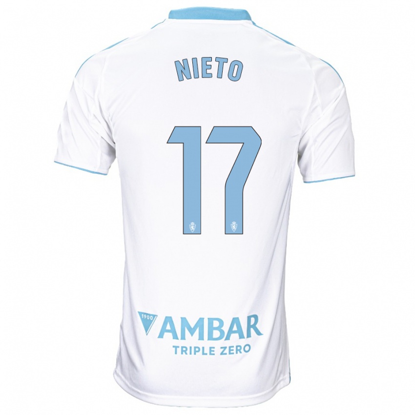 נשים קרלוס נייטו הררו #17 לבן תכלת ג'רזי ביתית 2025/26 חולצה קצרה
