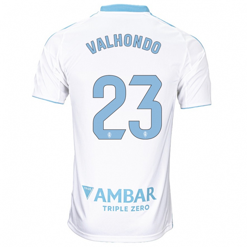 נשים Marcos Valhondo #23 לבן תכלת ג'רזי ביתית 2025/26 חולצה קצרה