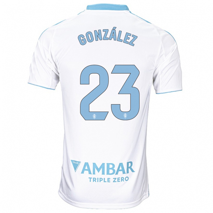 נשים Álex González #23 לבן תכלת ג'רזי ביתית 2025/26 חולצה קצרה