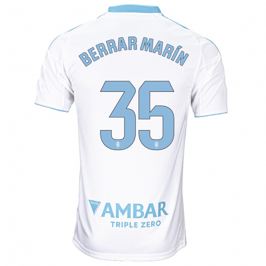 נשים Sergio Berrar Marín #35 לבן תכלת ג'רזי ביתית 2025/26 חולצה קצרה