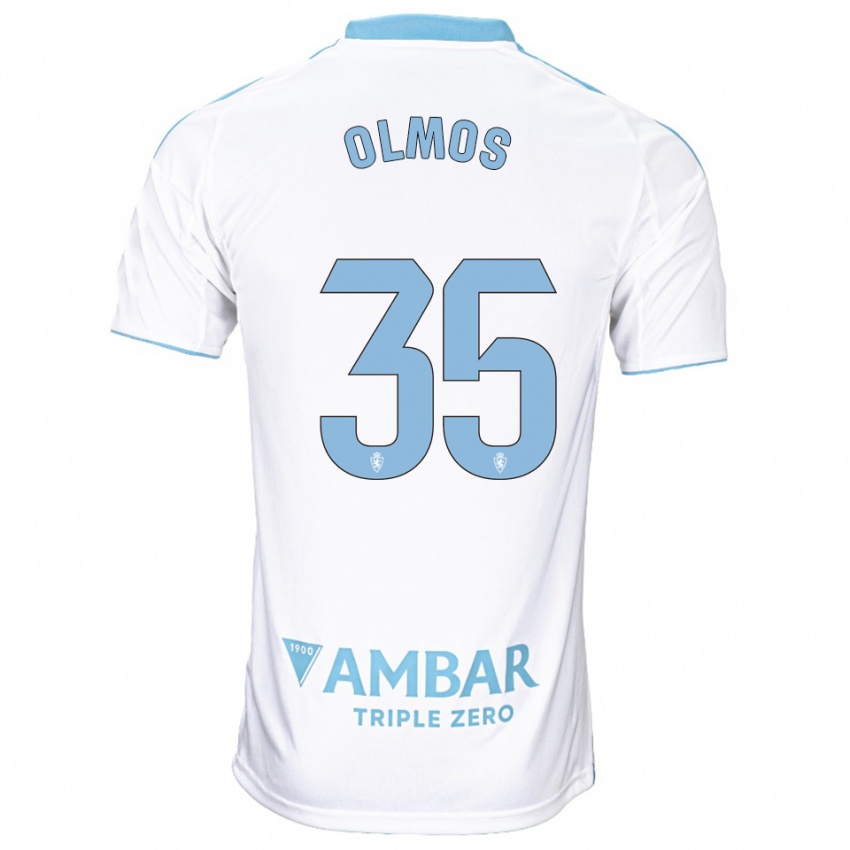 נשים Lucas Olmos #35 לבן תכלת ג'רזי ביתית 2025/26 חולצה קצרה