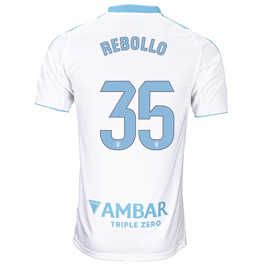 נשים דני רבולו #35 לבן תכלת ג'רזי ביתית 2025/26 חולצה קצרה