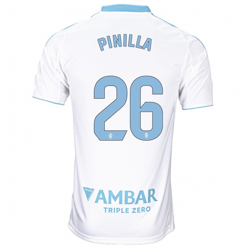 נשים הוגו פינייה רואיס #26 לבן תכלת ג'רזי ביתית 2025/26 חולצה קצרה