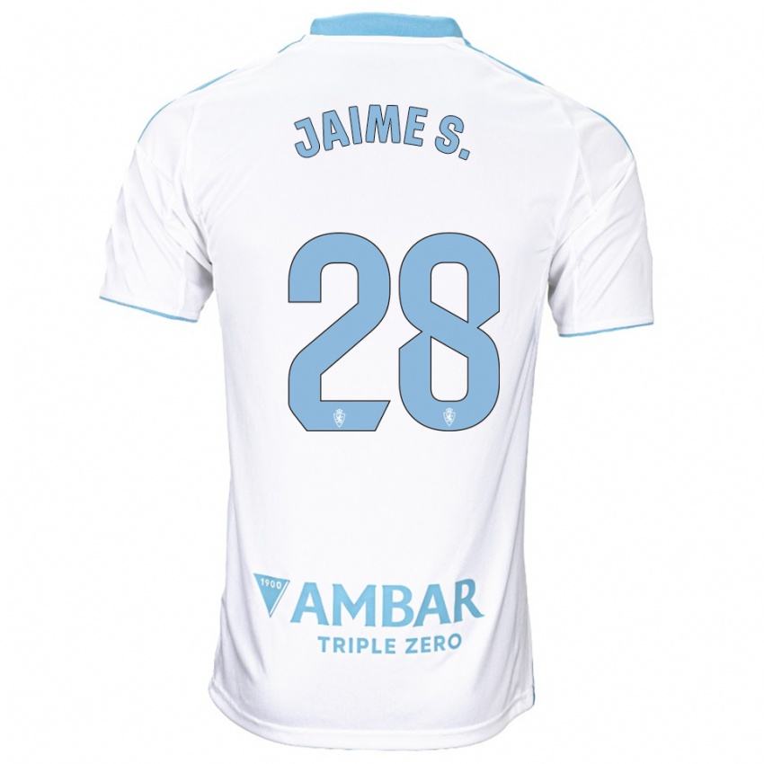 נשים Jaime Sánchez #28 לבן תכלת ג'רזי ביתית 2025/26 חולצה קצרה