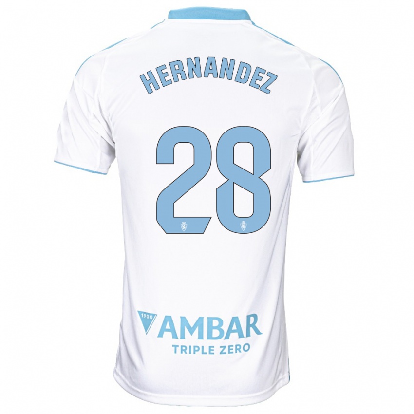 נשים דייגו הרננדס #28 לבן תכלת ג'רזי ביתית 2025/26 חולצה קצרה