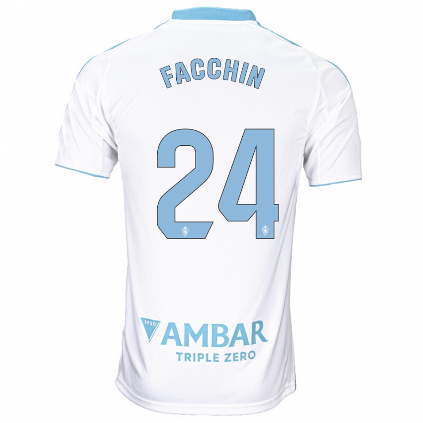 נשים Enzo Facchin #24 לבן תכלת ג'רזי ביתית 2025/26 חולצה קצרה