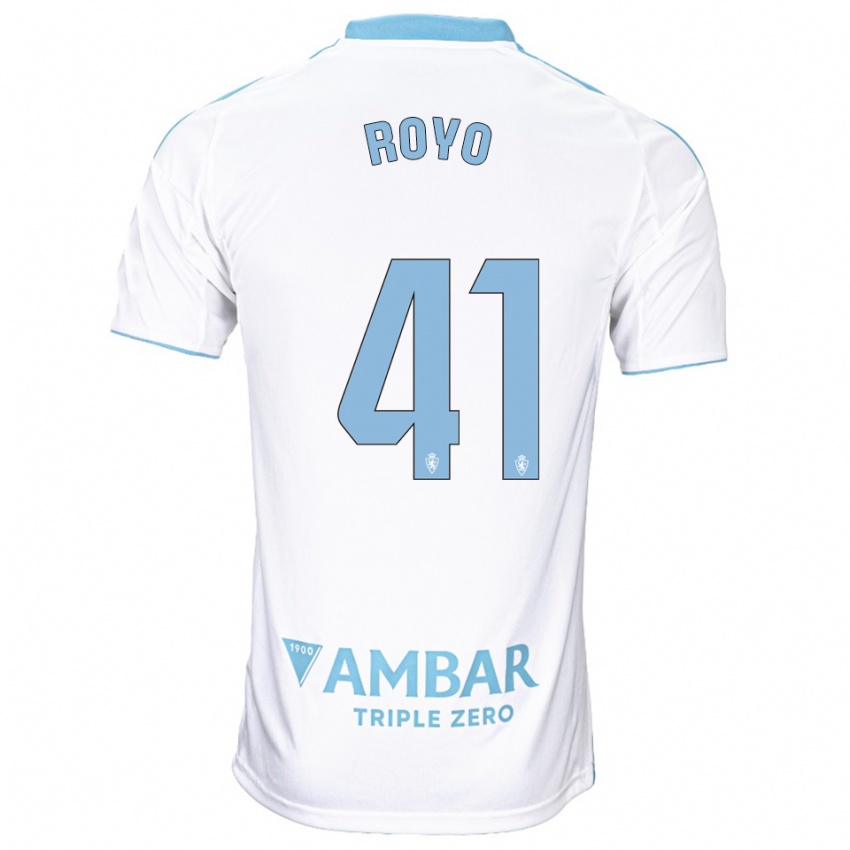 נשים Eduardo Royo #41 לבן תכלת ג'רזי ביתית 2025/26 חולצה קצרה