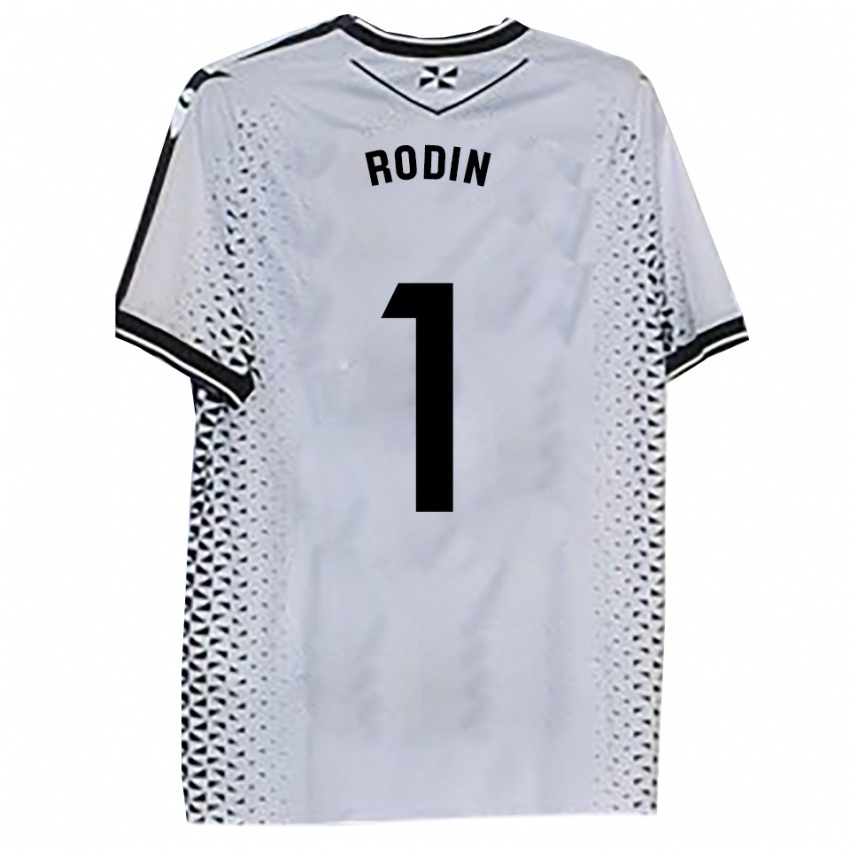 נשים Antonio Rodin #1 לבן שחור ג'רזי ביתית 2025/26 חולצה קצרה