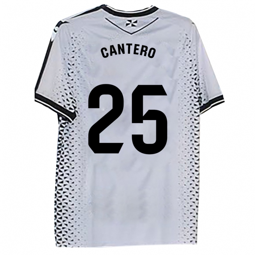 נשים יאגו קנטרו פרס #25 לבן שחור ג'רזי ביתית 2025/26 חולצה קצרה