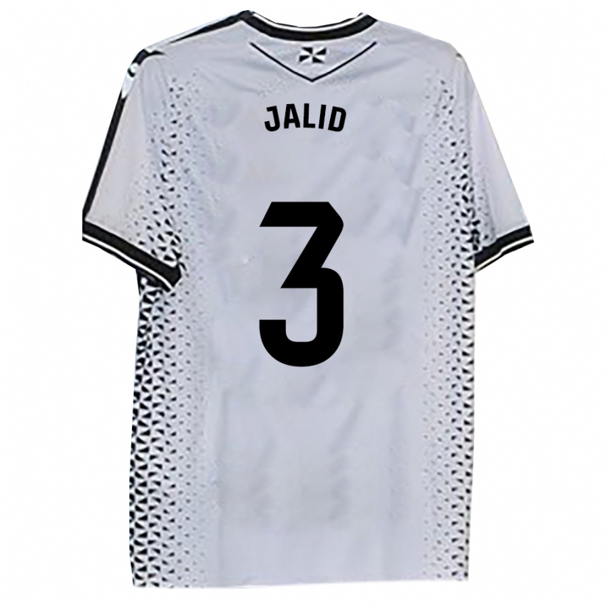 נשים Jalid #3 לבן שחור ג'רזי ביתית 2025/26 חולצה קצרה